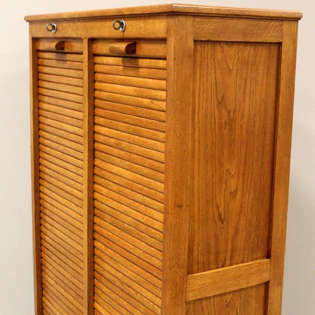 Vintage Filing Cabinet in Oak, 1920s For Sale - Image 14 of 15