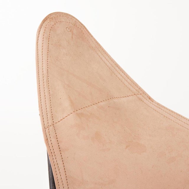 Leather Butterly Chair attributed to Carl Auböck, 1960s For Sale - Image 15 of 18