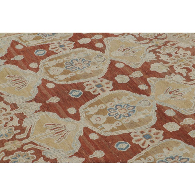 Antique Persian Sultanabad Rug, Ivory Palmettes on Beige-Gold Field - Rug & Kilim For Sale In New York - Image 6 of 8