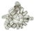 1940's Platinum Round and Baguette Diamond Dinner Ring, Size 5.75 For Sale