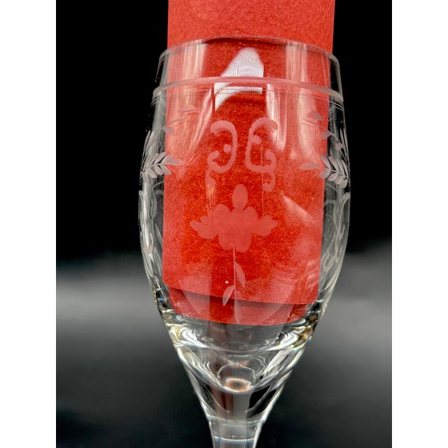 Antique 19th Century Lead Crystal Hand-Cut Sherry Goblets, England, Set of 6 For Sale - Image 13 of 16