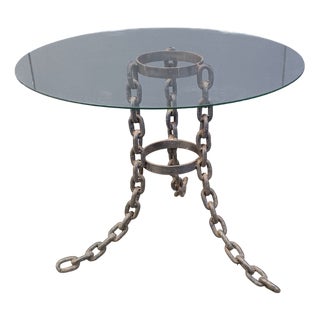 Brutalist Chain Link Coffee Table or Side Table, 1970s For Sale