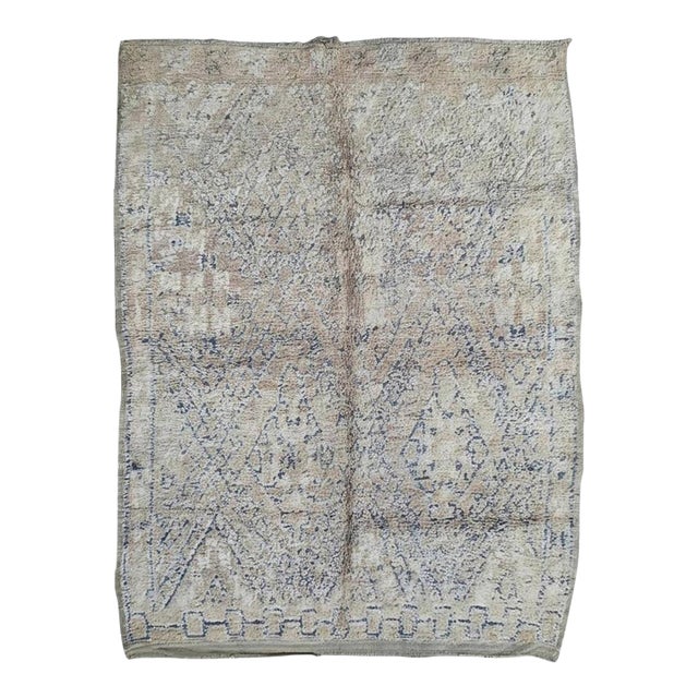 Moroccan Vintage Beni M'Guild Wool Rug - 9.8 X 7.1 Ft For Sale