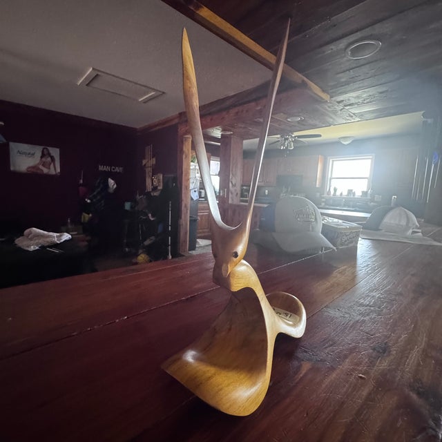 1960s Mid-Century 1960s Myrtle Wood Bird For Sale - Image 5 of 6