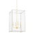 Hudson Valley Lighting Mark D. Sikes Chaselton 4-Light Lantern Pendant, Aged Brass/Off White For Sale