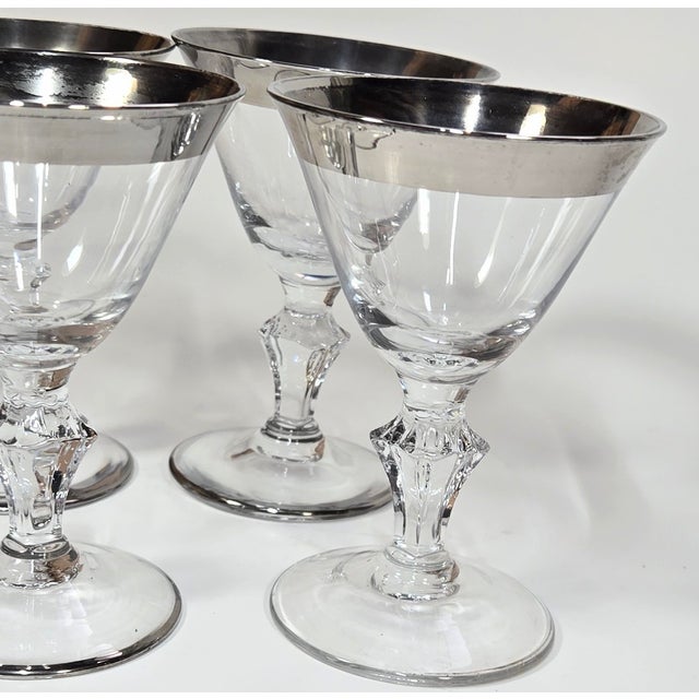 Mid-Century Modern Dainty Dorothy Thorpe Style Goblets- Set of Four For Sale - Image 3 of 11