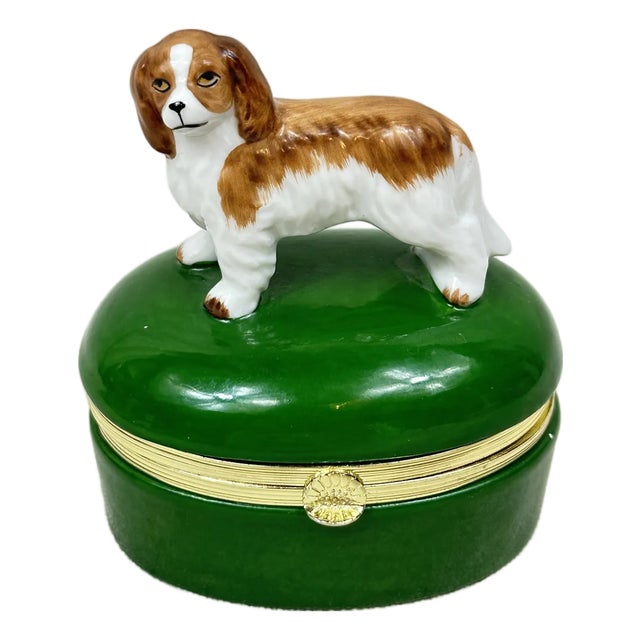 Vintage Cavalier Spaniel Box For Sale