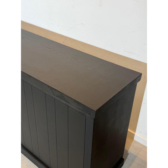 Black Wooden Sideboard with Panel Doors For Sale - Image 5 of 13