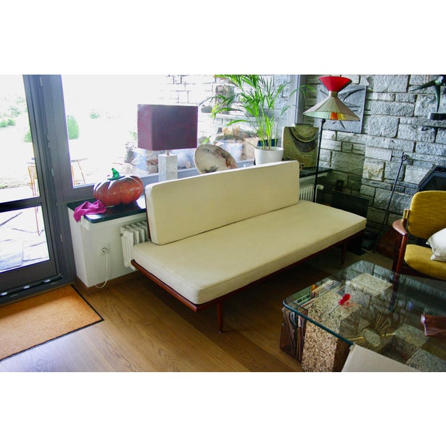 Minerva Daybed in Teak and Alcantara by Peter Hvidt, 1950s For Sale - Image 17 of 17