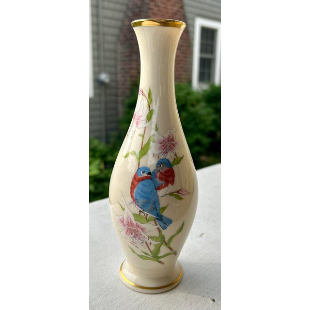 Blue Vintage Lenox Bud Vase For Sale - Image 8 of 8