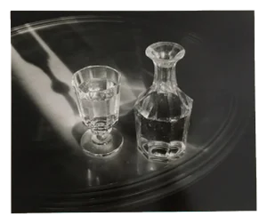 Herbert List 'Bottle and Glass' Estate Signed Silver Gelatin Print Ascoma, Switzerland 1936