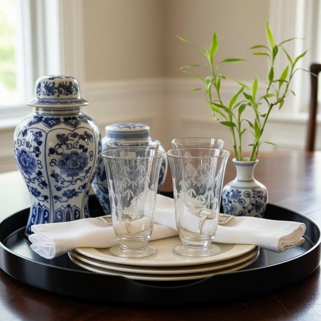 Transparent 11 Sasaki Noritake Bamboo Etched Juice Glasses-Vintage-Japan-MCM Barware Set For Sale - Image 8 of 11