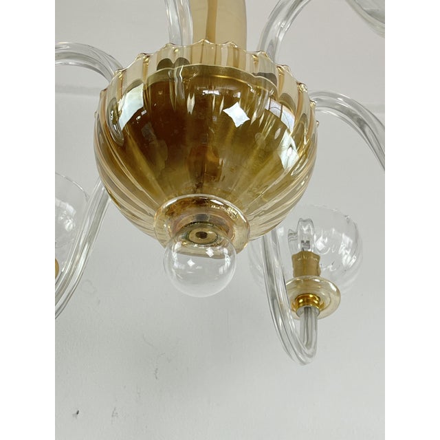 Vintage Murano Glass Chandelier, 1980s For Sale - Image 7 of 15