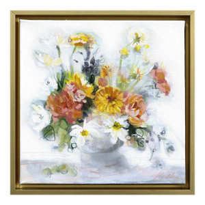 Sweet Grapes - Framed Abstract Botanical Floral Still Life Art on Canvas Original Artwork by Kellie Newsome