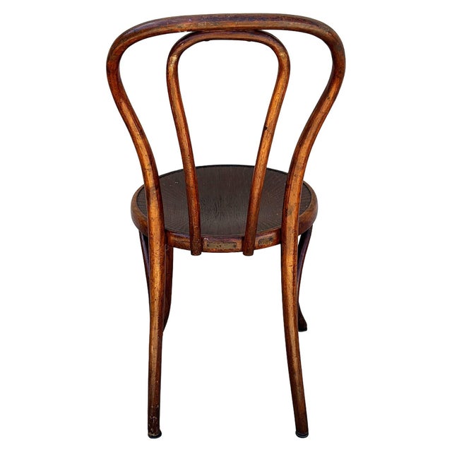 Wood Early 20th Century Vienna Secession Cherry Bent Oak & Pressed Wood Side Chairby Jacob & Josef Kohn For Sale - Image 7 of 14