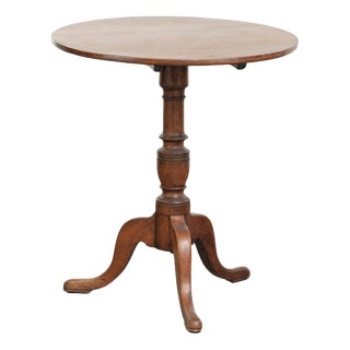 Antique English Tilt-Top Table For Sale