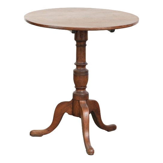 Antique English Tilt-Top Table For Sale