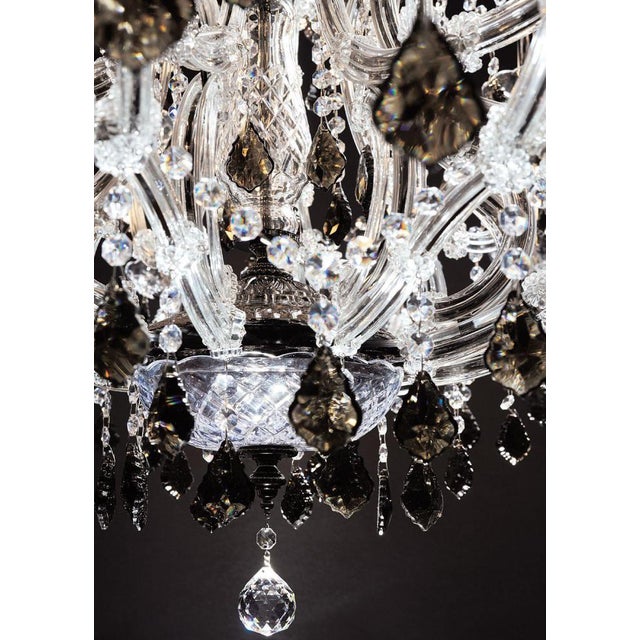 Maria Theresa Noir 45 Lights Chandelier in Black Nickel and Crystal by Aggiolight For Sale - Image 4 of 7