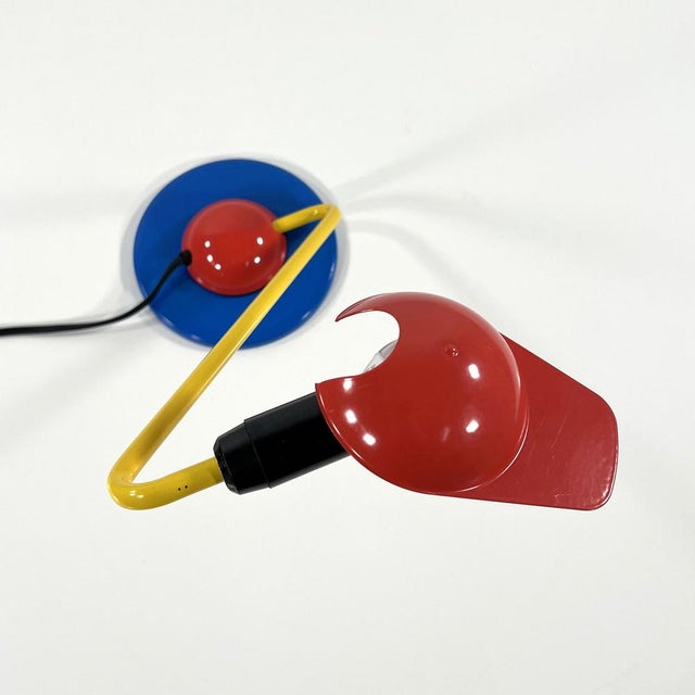 Blue Postmodern Tricolor Table Lamp from Hema, 1980s For Sale - Image 8 of 10