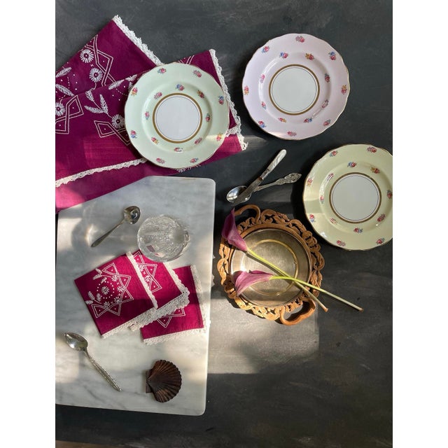 Mid 20th Century Collection of Three (3) English Floral 8” Plates by Colclough For Sale - Image 5 of 8