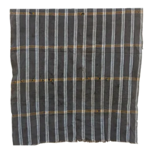 Vintage Charcoal Striped African Mud Cloth