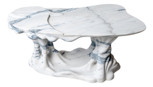 Marsili Handmade Coffee Table in White Marble by Manta