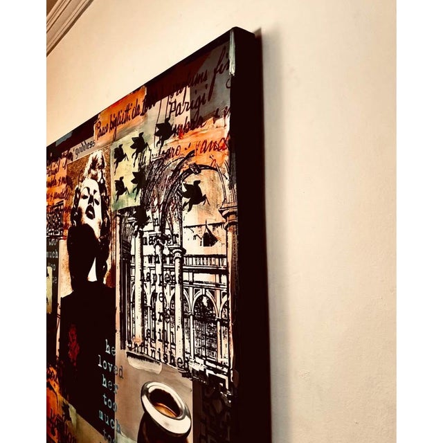 Contemporary Huge Patrick McCarthy Collage Painting Featuring Sofia Lauren For Sale - Image 3 of 5