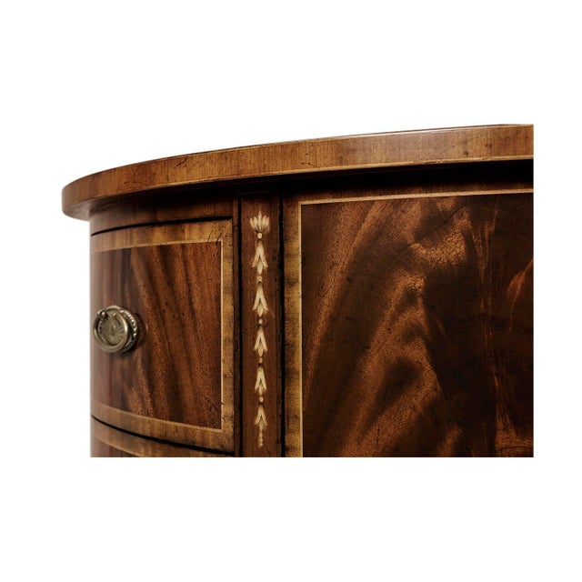 Georgian Mahogany Demilune Chest of Drawers For Sale - Image 4 of 5