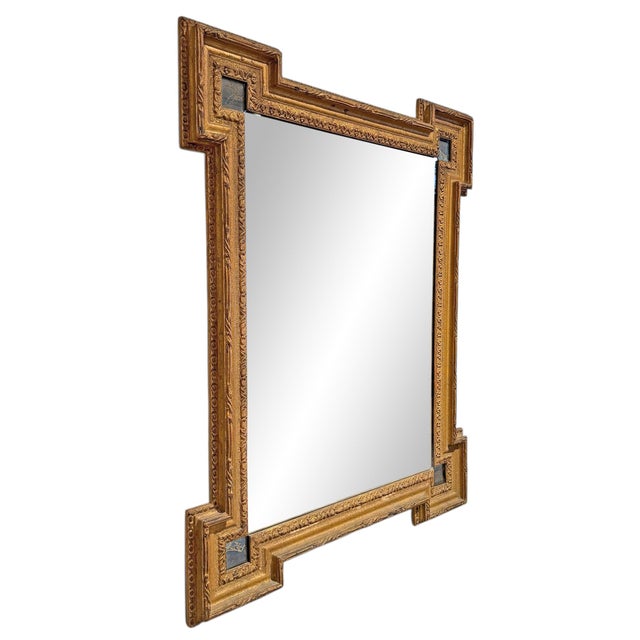 Neoclassical Mid-20th Century Italian Gilt Framed Mirror For Sale - Image 3 of 12