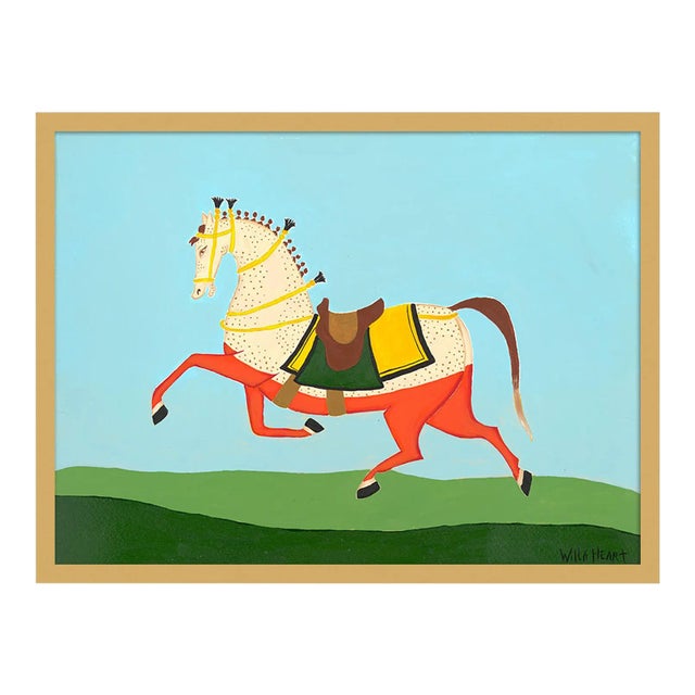 Beauregard & Sandlewood by Willa Heart in Gold Frame, Small Art Print For Sale