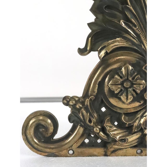 Pair of 13.5 In. Bronze Cartouche Architectural Corner Ornaments For Sale In New York - Image 6 of 15