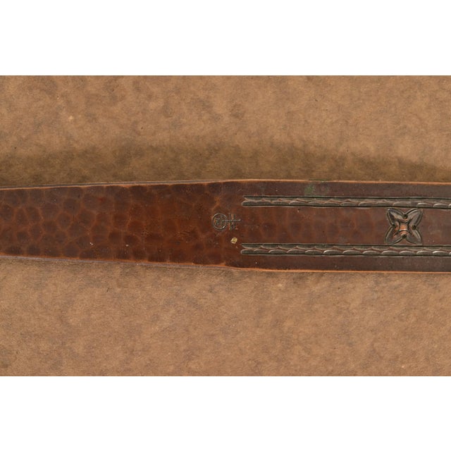 Roycroft Arts & Crafts Hammered Copper Quatrefoil Letter Opener For Sale In South Bend - Image 6 of 11