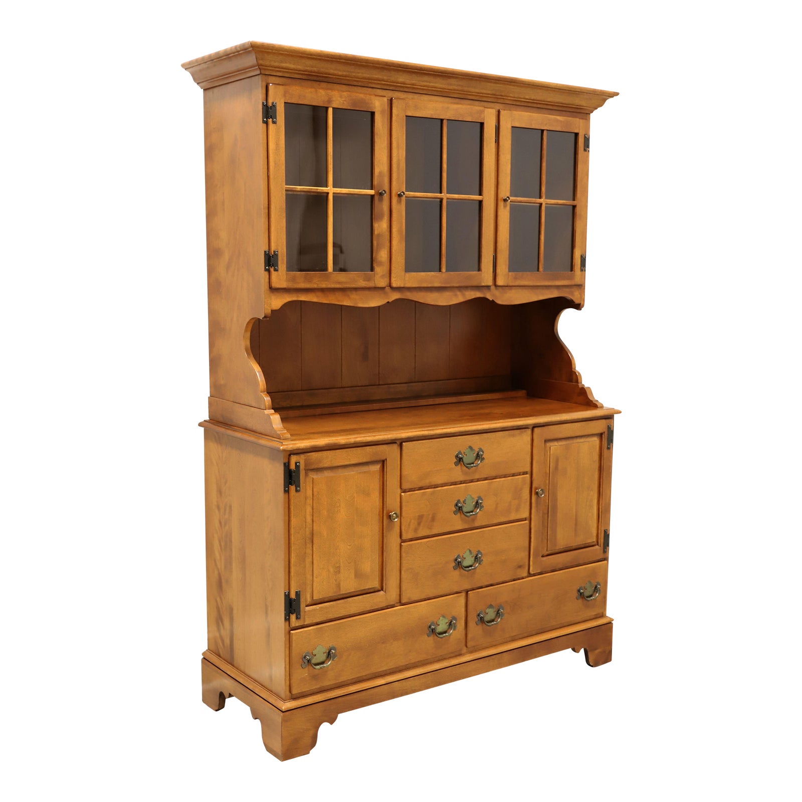 Ethan Allen Maple Colonial Style Hutch Chairish