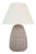 Chapman & Myers by Visual Comfort Signature Kokomo 30" Table Lamp in Ash Wicker and Antique-Burnished Brass with Linen Shade For Sale