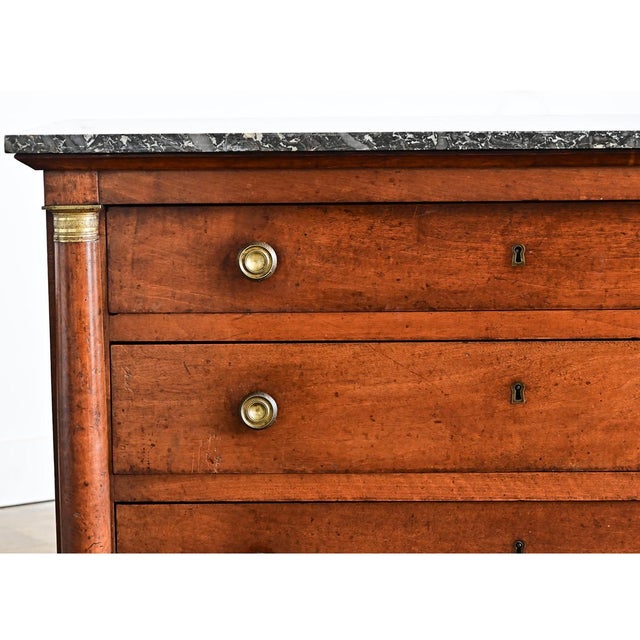 French 19th Century Solid Walnut Empire Commode For Sale - Image 10 of 13