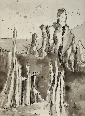 Mid-Century Modernist Mildred Cocke Colorado Landscape Painting