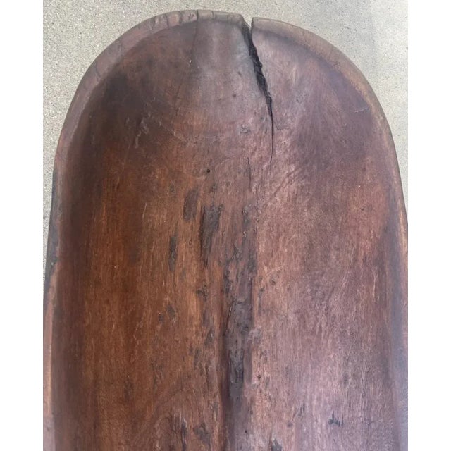 Early 19thc Hand Carved Douhg Bowl For Sale In Los Angeles - Image 6 of 9