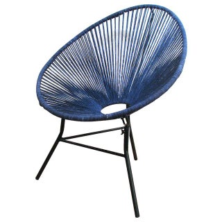 Retro Ellipse Cord Chair For Sale