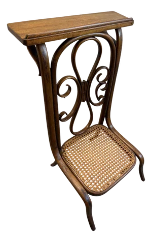 Mid 19th Century J & J Kohn Austrian Art Nouveau Bentwood and Cane Prie Dieu Prayer Chair