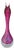 Fuchsia Mouth-Blown Glass Vase with Filigree Threads, Sweden, 1970s For Sale