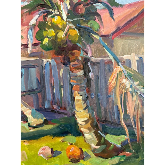 "Jamaica Coconuts" Impressionist Landscape Oil Painting by James P