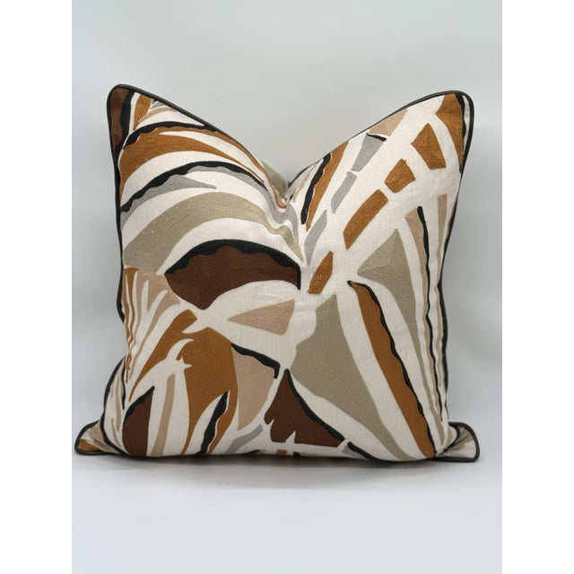 2020s Étamine Paris Pleine Songe Embroidered Pillow Cover in Montarde For Sale - Image 5 of 5