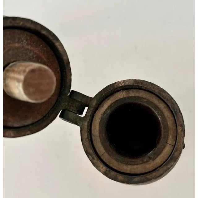 Brown Patinated Wooden Kitchen Wine Tool and Decorative Piece For Sale - Image 8 of 11