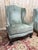George III Style Wingback Armchairs in Carved Wood, 18th Century, Set of 2 For Sale - Image 4 of 8