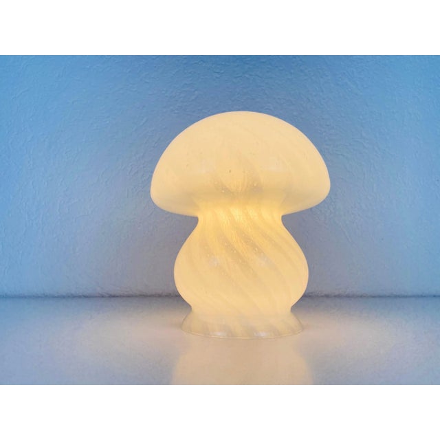 1970s Vetri d‘Arte Murano Glass Mushroom Table Lamps, Italy- A Pair For Sale - Image 6 of 10