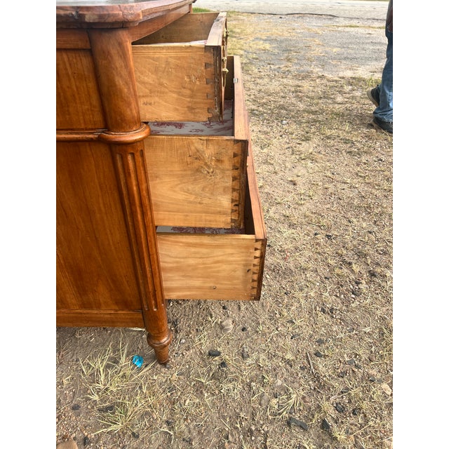 French 19th Century Louis XVI Solid Walnut Chest of Drawers For Sale - Image 6 of 12