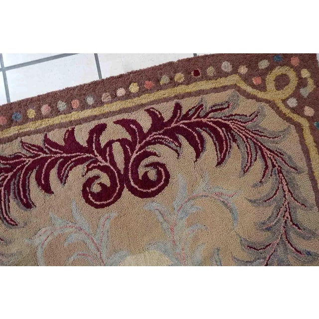 Late 19th Century 1880s Handmade Antique American Hooked Rug 2.7' X 5' For Sale - Image 5 of 12