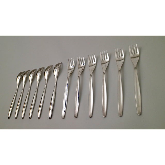 Metal 1950s Kurt Meyer for W M F Sterling Forks- Set of 12 For Sale - Image 7 of 13
