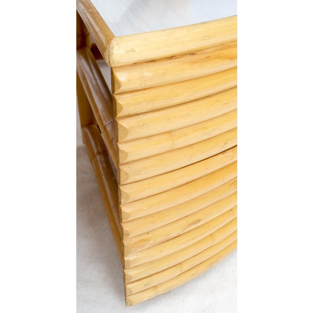 Hi-Lo Convertible Reed Coffee Dinette Game Table w/ Nesting Benches Stools Chair For Sale - Image 13 of 17