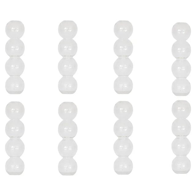 Clear Bubble Vases by Valeria Vasi, Set of 8 For Sale - Image 4 of 4